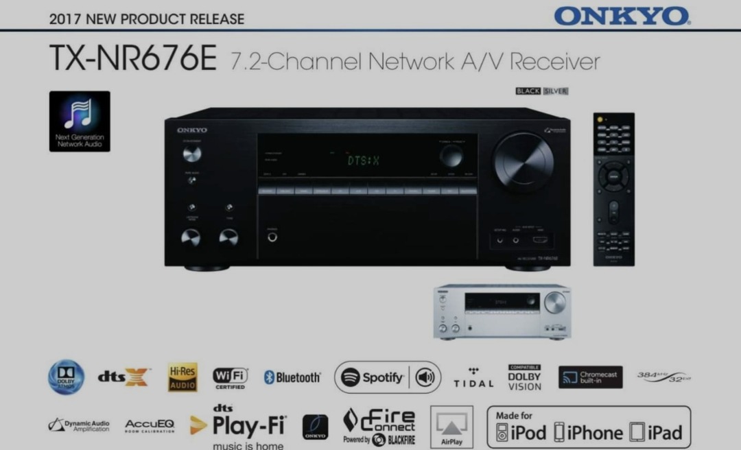 Onkyo TX-NR676E 網絡擴音機, 音響器材, Soundbar、揚聲器、藍牙喇叭