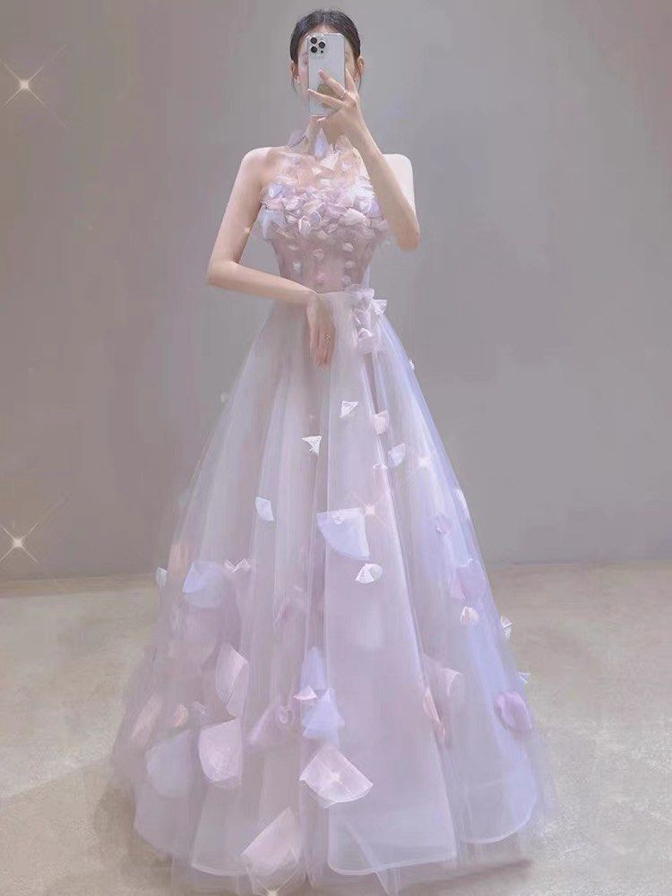 PO Pastel Purple pink gown evening prom birthday date party Women s Fashion Dresses Sets Evening dresses gowns on Carousell