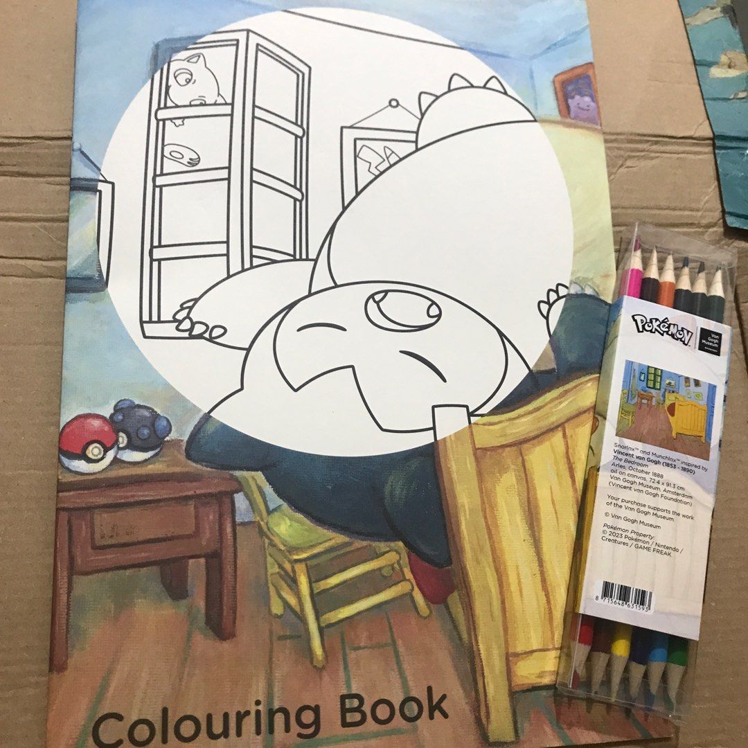 Pokemon colouring book (Category: Art & Prints) located in Manila. Submitted by jaycyne.lorzano (Listing ID 1264511194, Image 1). Description: Pokemon van gogh collaboration Also available Canvas bag Postcard Magnet Keyring Writing flora set Colouring set snorlax Pikachu van gogh shirt.