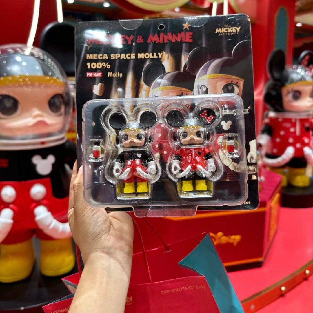 Popmart Space Molly Disney Mickey Minnie 100% Blister, Hobbies