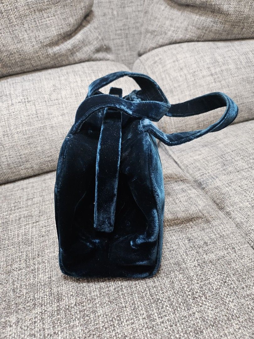 Prada 90 s Blue Velvet Handbag
