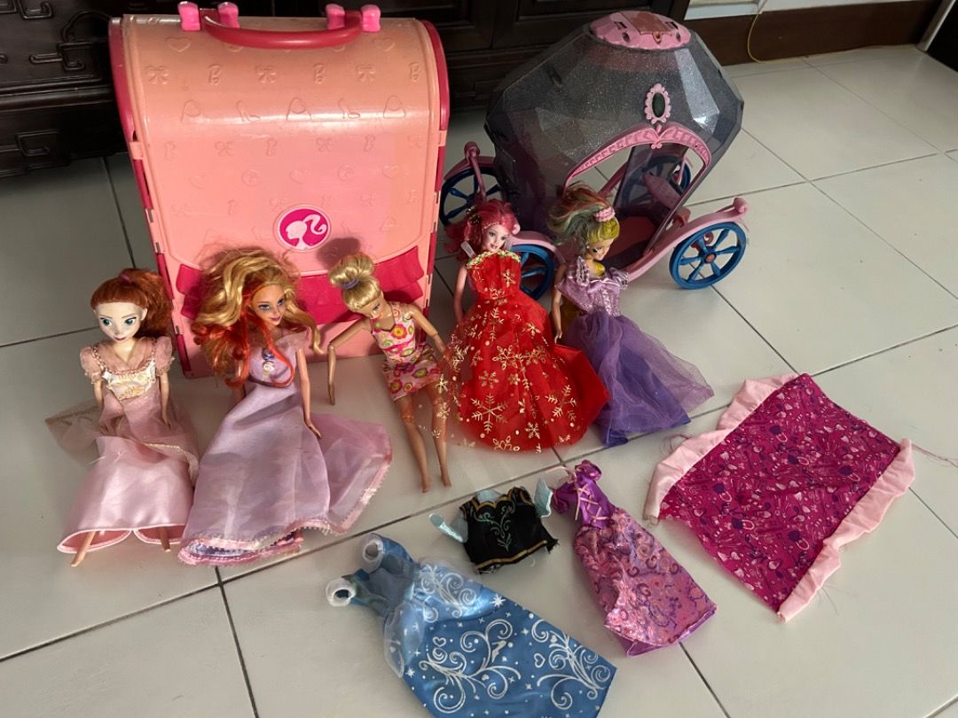 Preloved Barbie set brand new shopkins kou kou soft toy infantino think fun
