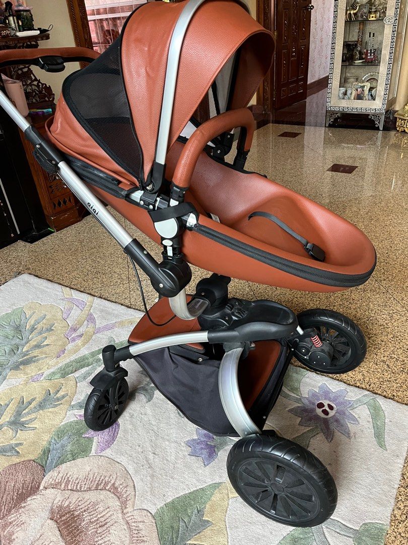 Leather cheap baby stroller
