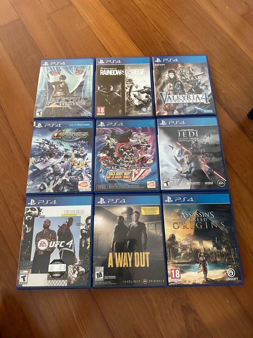 PS4 game Valkyria Evolution Rainbow Seige Tom Clancy Valkyria Chronicles 4 Gundam G generation Genesis Super Robot Wars V Star Wars Jedi