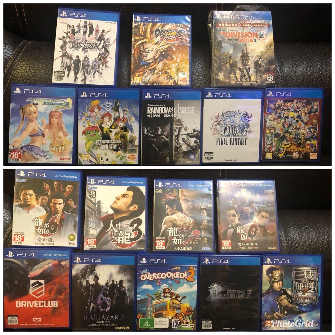 全新）PS4 Game 17 empty boxes only, 電子遊戲, 電子遊戲