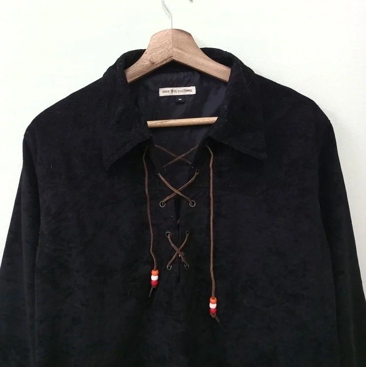 Pullover / Lace Up Velvet shirt - Light, Luxury, Apparel on Carousell