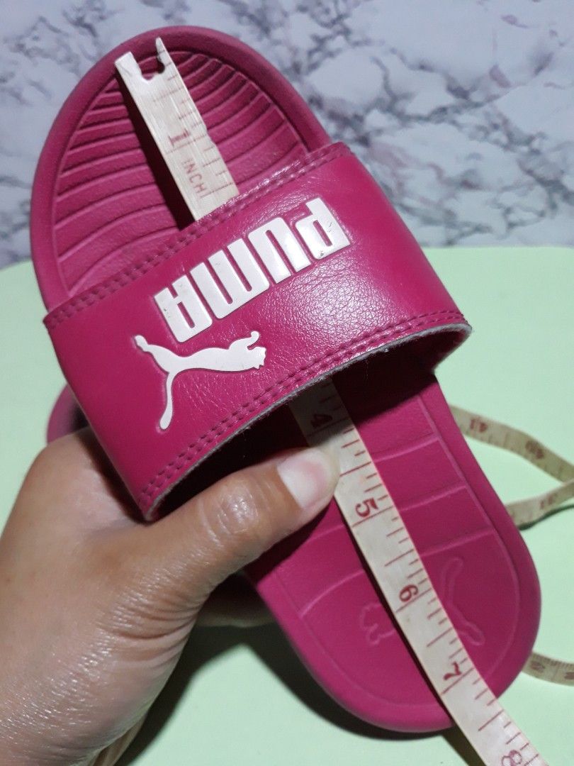 Puma slides (Category: Babies & Kids Fashion) located in Baguio. Submitted by thriftymama.001 (Listing ID 1264471649, Image 3). Description: this item is from surplus box buy as is no flaws, only light signs of use soft inside straps.