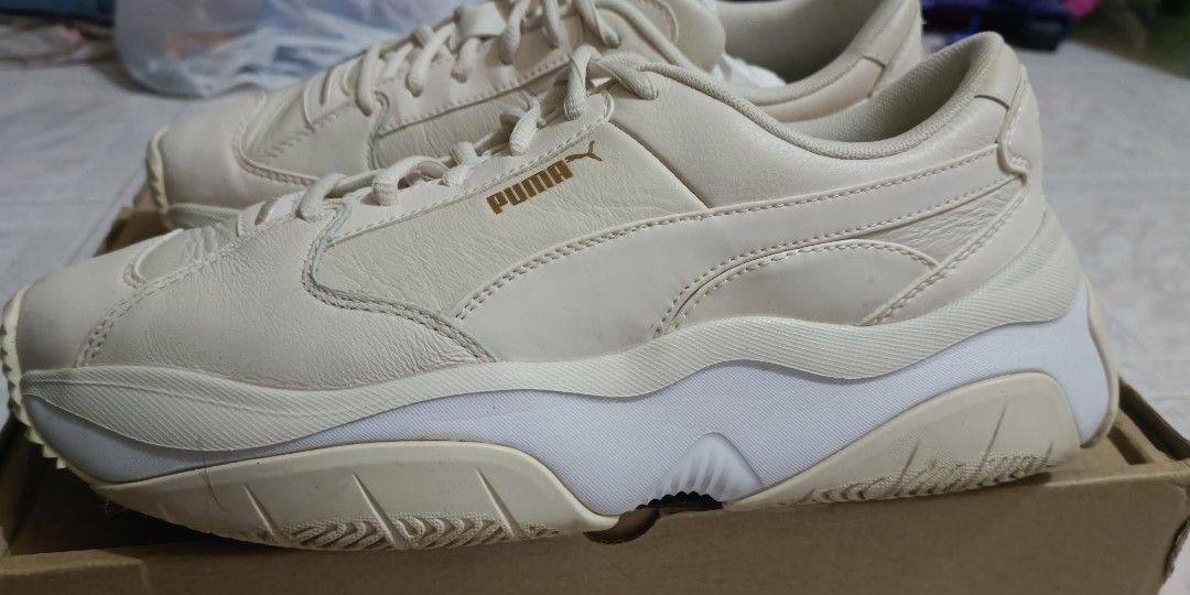 Puma storm Y L beige color Preloved Women s Fashion Footwear