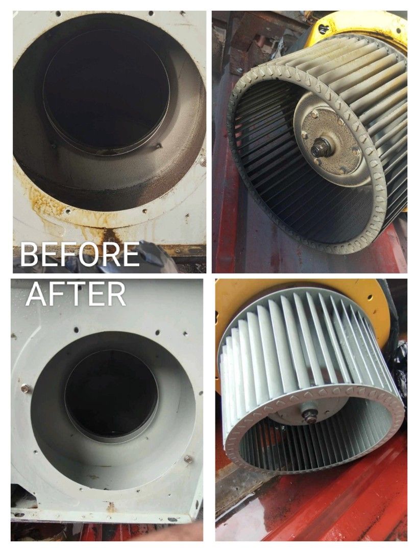 Range Hood Cleaning Service (Category: Industrial Equipment) located in Bulacan. Submitted by mechanicalservices247 (Listing ID 1264492947, Image 2). Description: CLEANING COMPLETE💯🙌 (2nd Project) Thank you dear Client. At CRAFT COFFEE REVOLUTION -Quezon City. ~ PREVENTIVE MAINTENANCE of KITCHEN RANGE HOOD and SAMGYUPSAL EXHAUST BLOWER. ✓ Cleaning of Kitchen Range Hood ✓ Sirroco Blower OTHER SERVICES: 》 Supply & Installation 》 Installation of S
