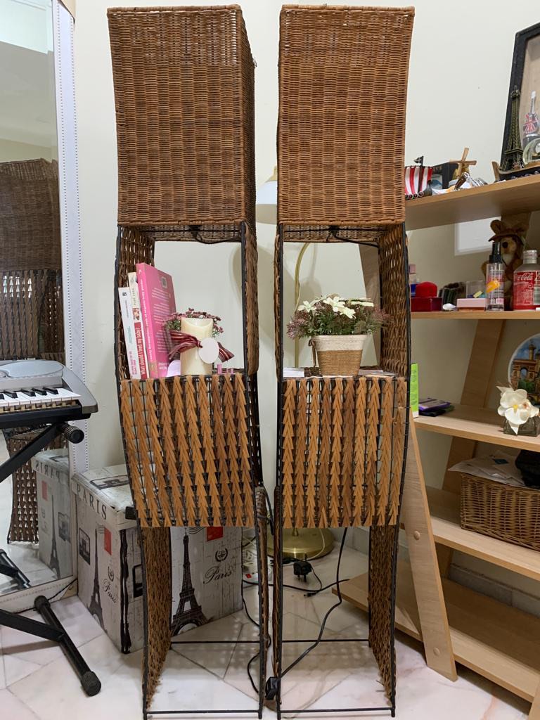 Rattan bookshelf shop ikea