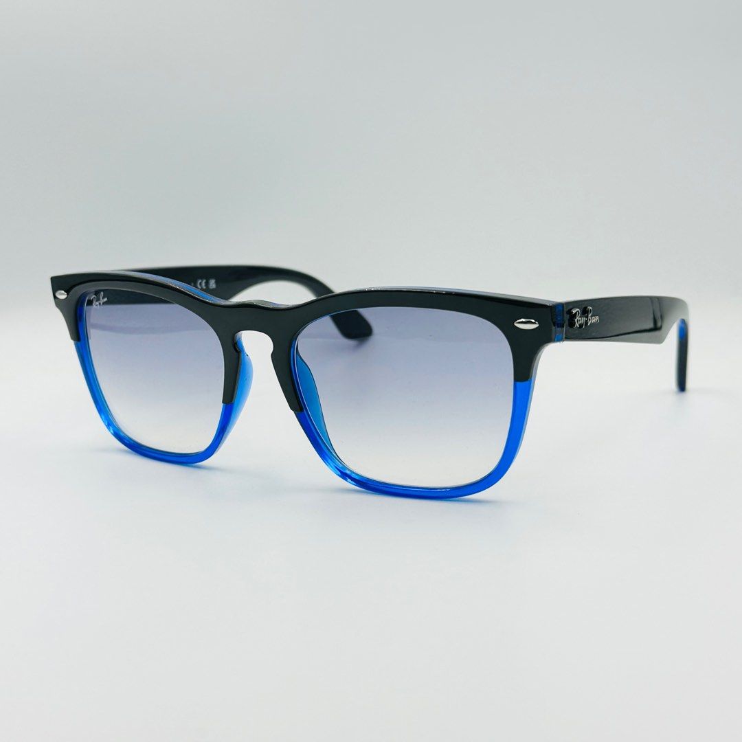 Rayban RB4487 6632 19 Steve Polished Black on Transparent Blue