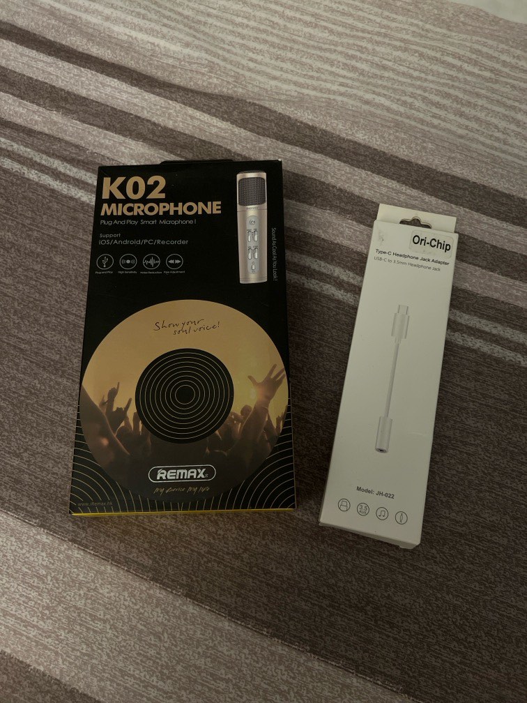 REMAX K2 MIcrophone w USB-C to Headphones Jack, Audio, Microphones on ...