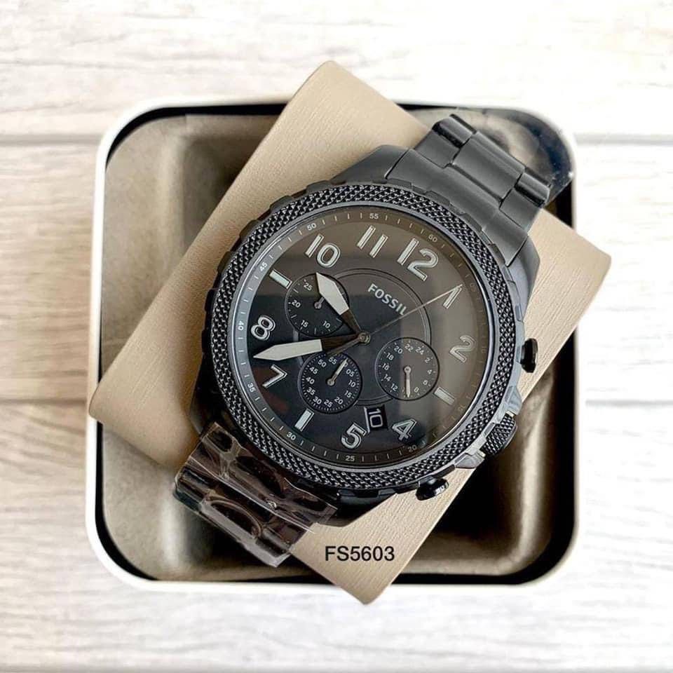 Bowman chronograph black stainless steel watch store