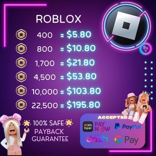 Roblox Robux Code Global Region for 800 Robux 2200 Robux 4500 Robux