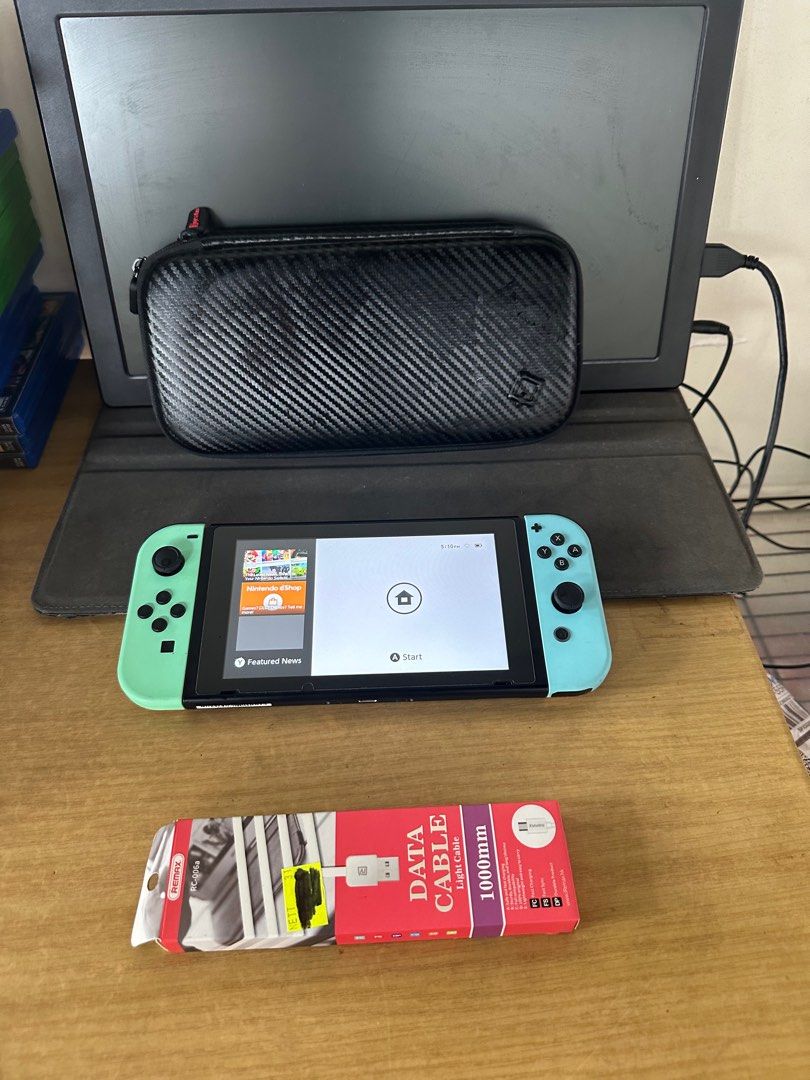 Sale 198 Animal Crossing Limited Edition Nintendo Switch Console Gen 2 with Original Joycon Free Pouch