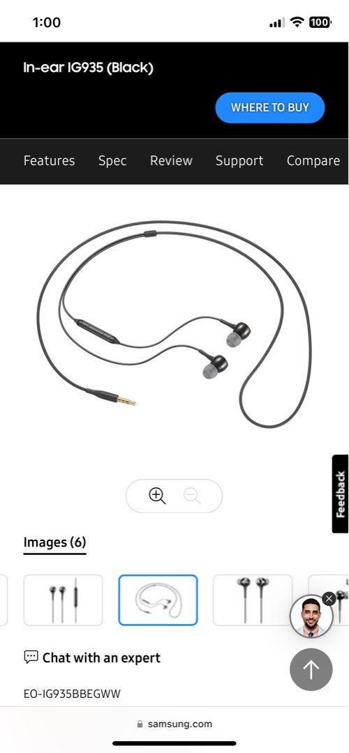 Samsung in on sale ear ig935 review