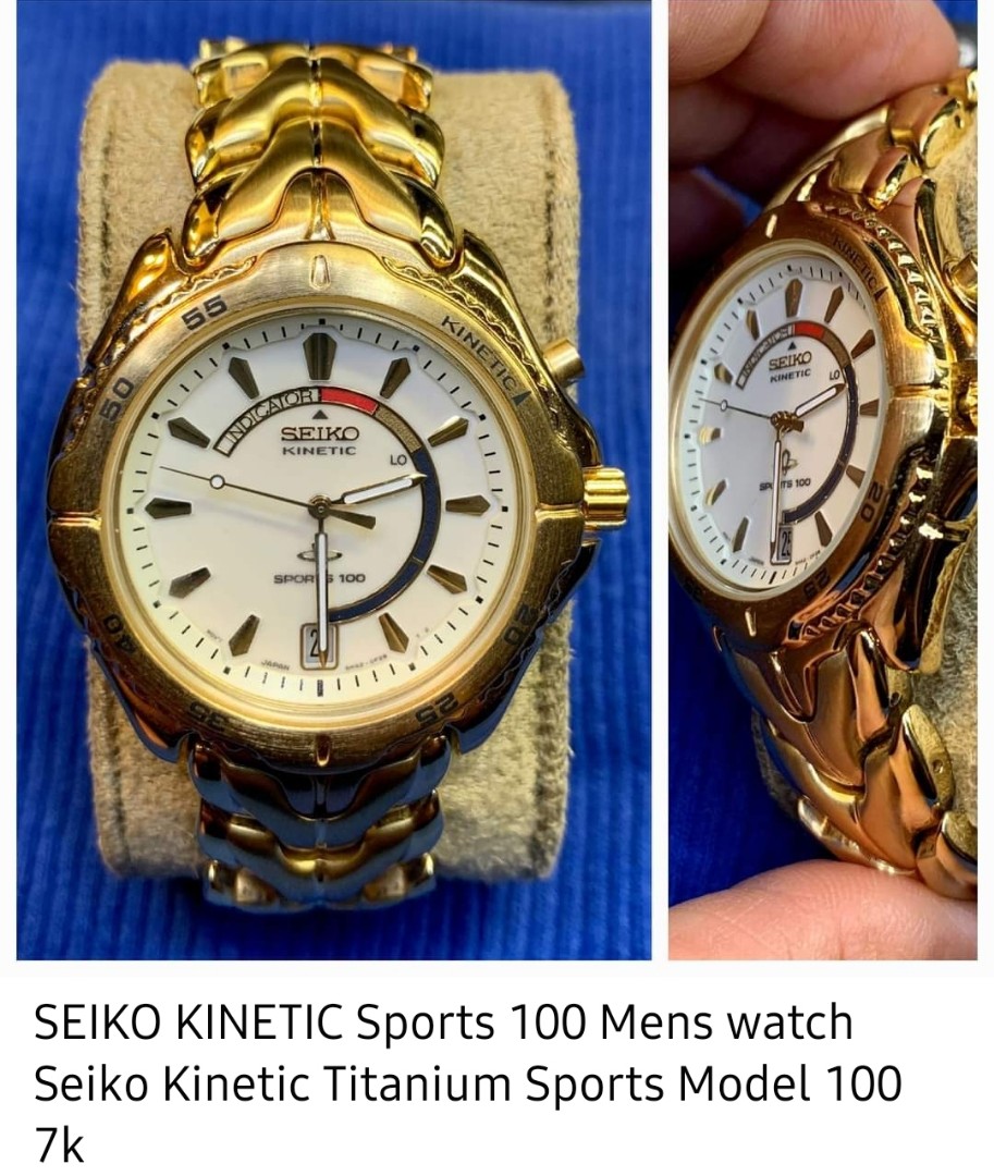 Seiko Kinetic Sports Steel & Gold Trim Watch, Men's Fashion, Watches &  Accessories, Watches on Carousell