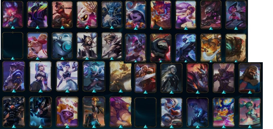 SG League of Legends Account Gold Placement Season 13 Rare Skin Black ...