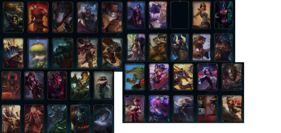 SG League of Legends Account Gold Placement Season 13 Rare Skin Black ...