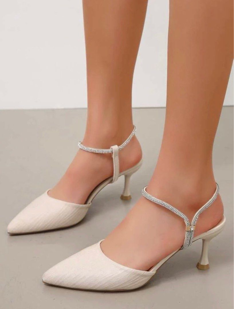 Nude clearance glitter heels