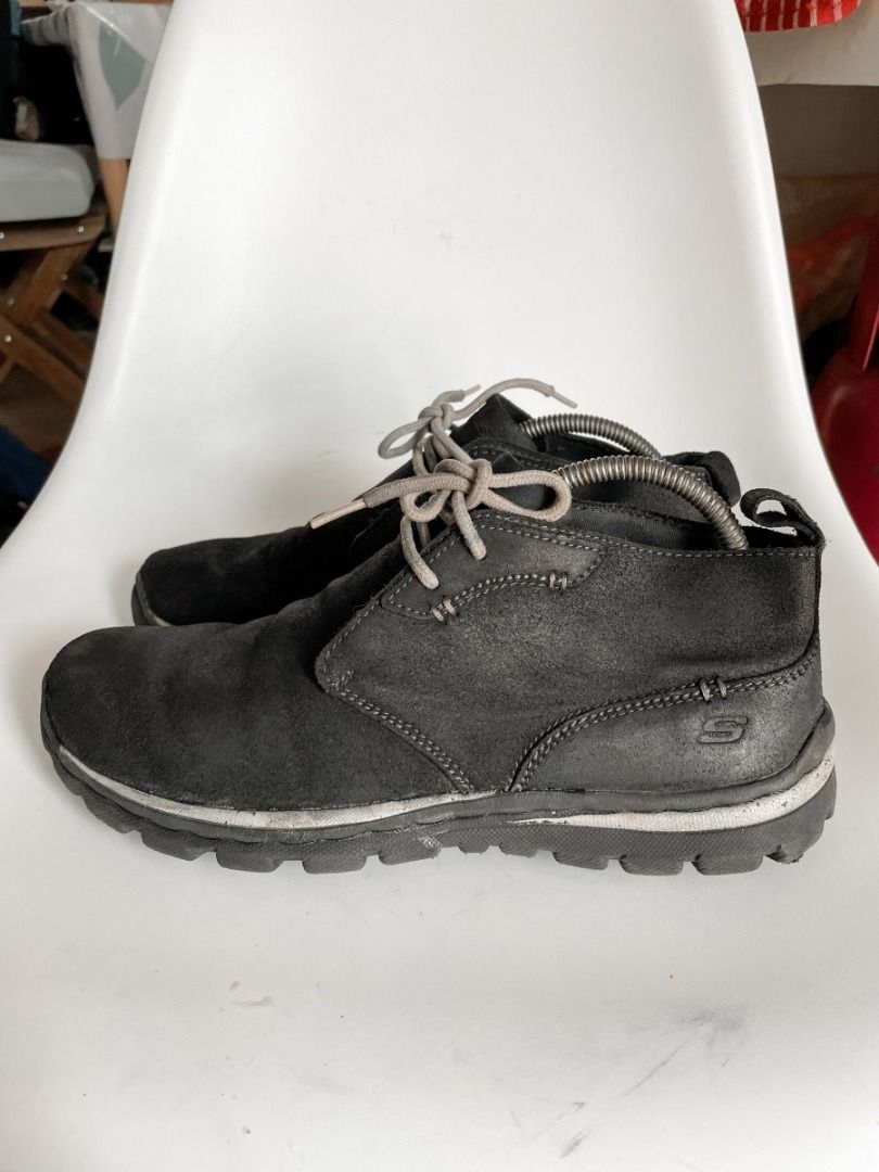 Skechers Ankle Boots Original Authentic 100 Sneakers Shoes Sepatu Boot Sneaker Footwear Alas Kaki Foot Wear Shoe Like New Second Used Preloved Bekas Pre Loved 2nd Size 44 Fesyen Pria Sepatu