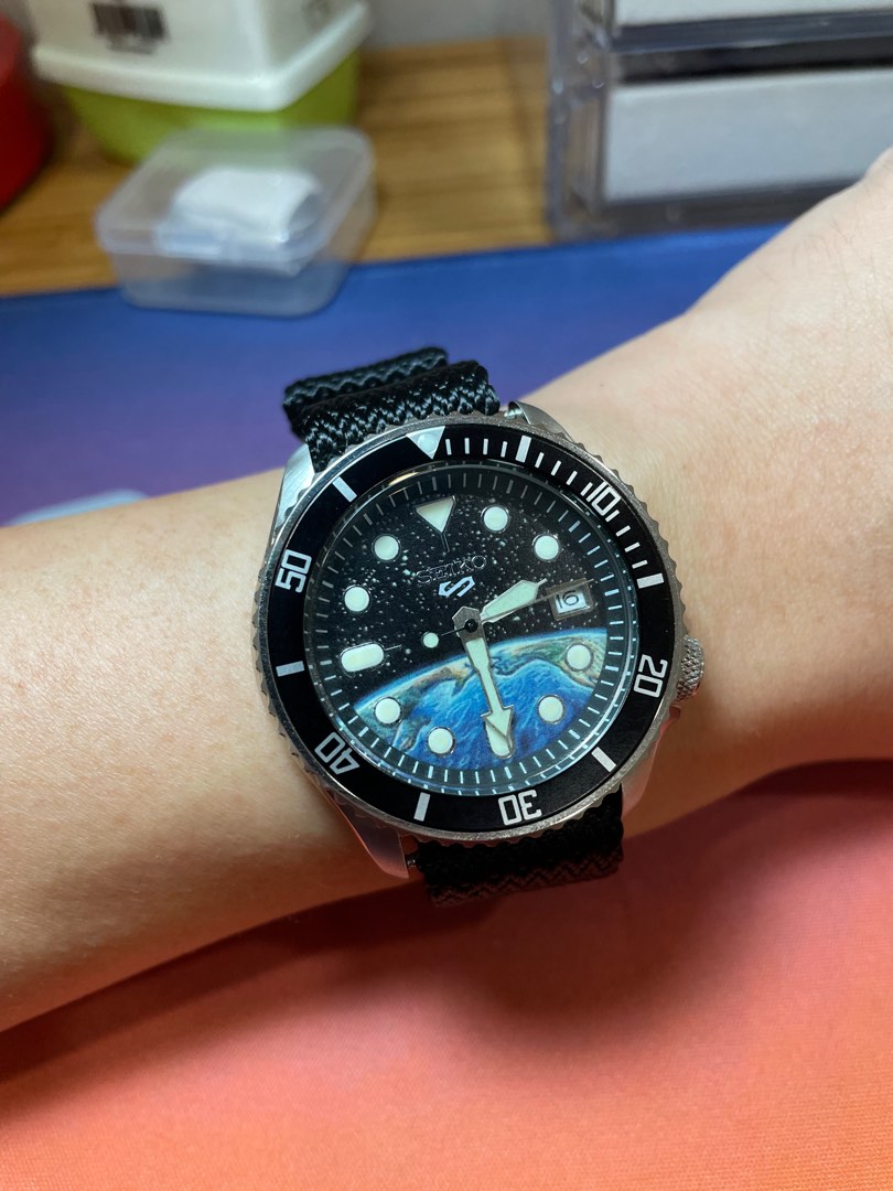 SKX Seiko mod space dial