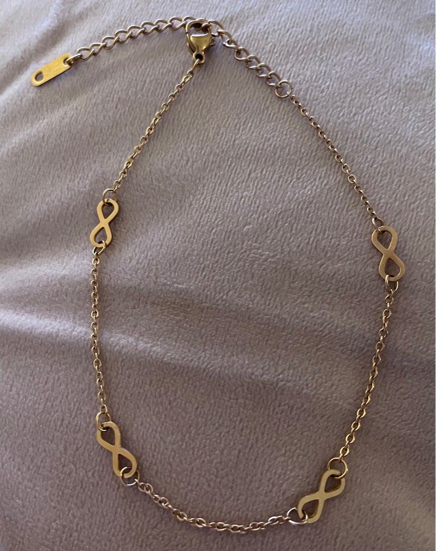 Rose gold infinity anklet sale