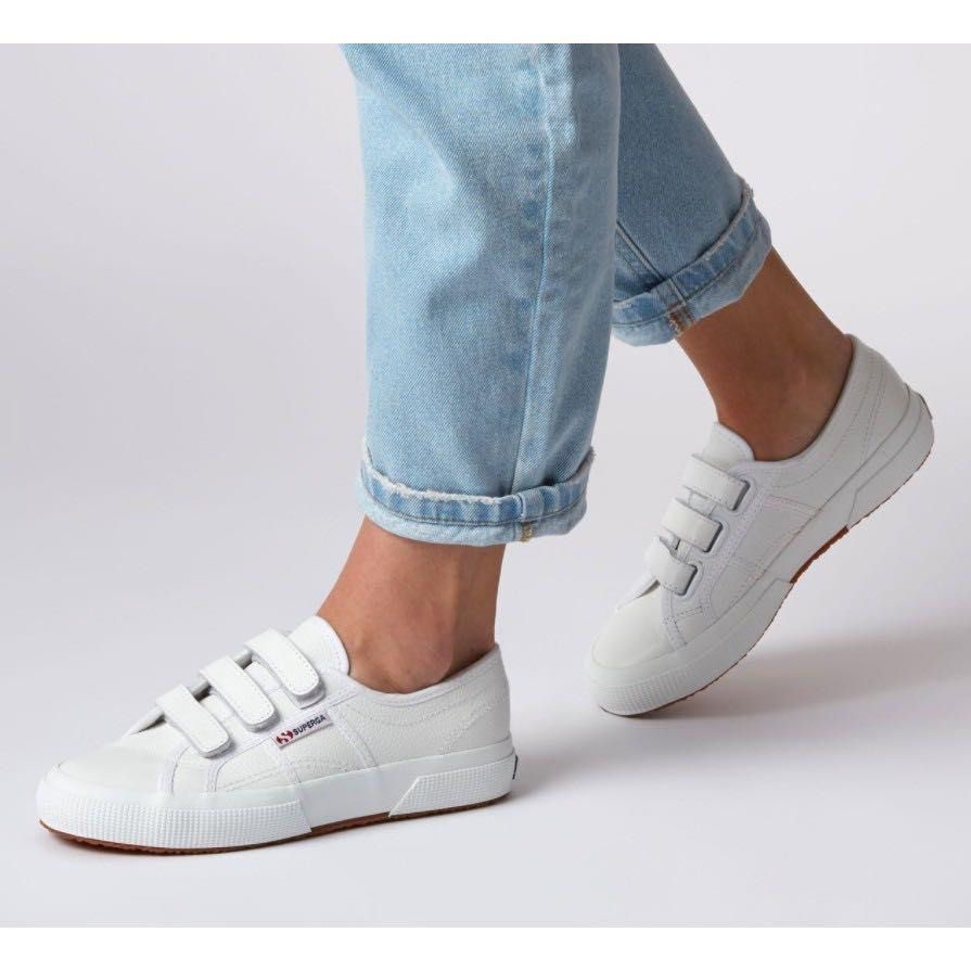 Superga best sale white strap