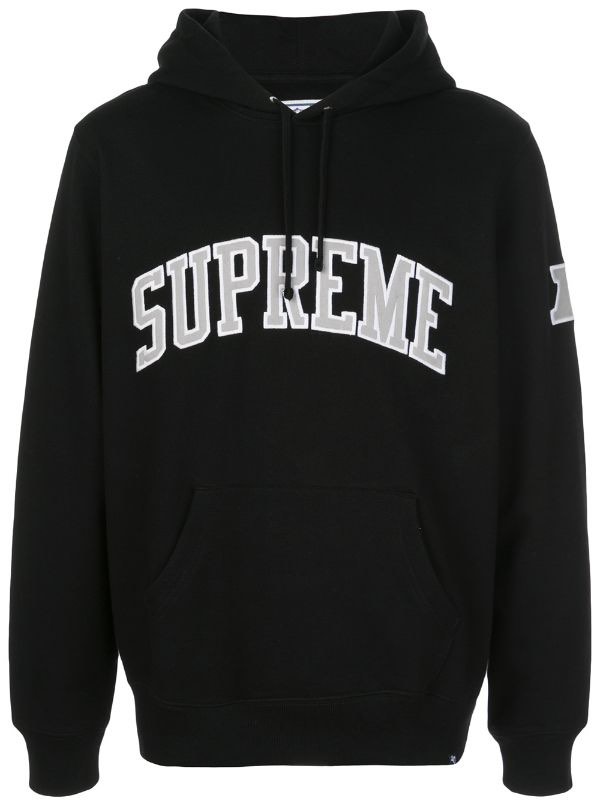 White and black best sale supreme hoodie
