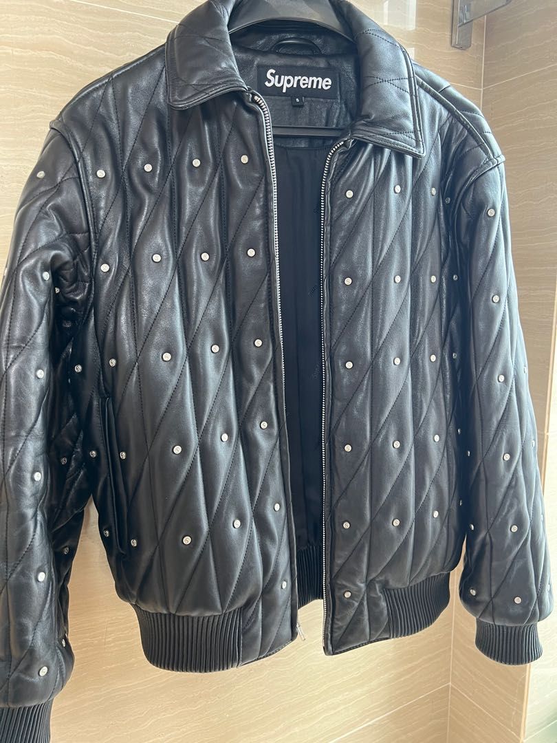 新特別価格版 supreme Quilted Studded Leather Jacket - ジャケット 