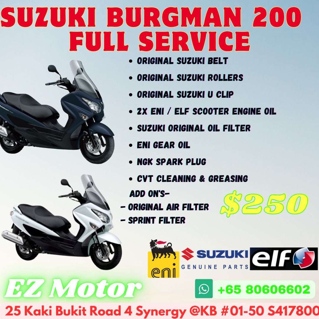 Suzuki burgman discount 200 price