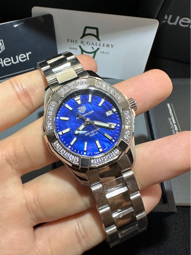 Tag heuer ladies aquaracer blue mother of pearl best sale