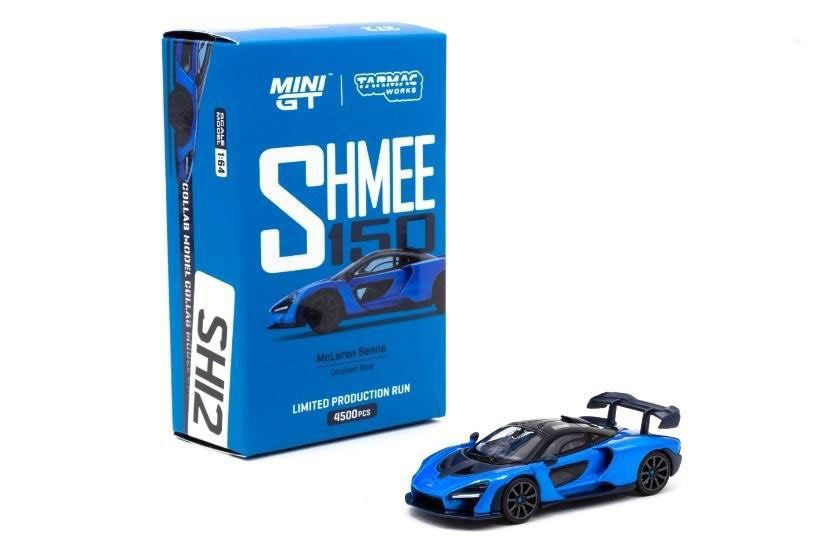 Tarmac Works x Mini GT: 1/64 McLaren Senna (Blue) [SHMEE150