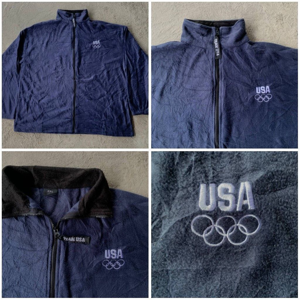 TEAM USA Fleece Half Zip Jacket, Men's Fashion, Coats, Jackets and