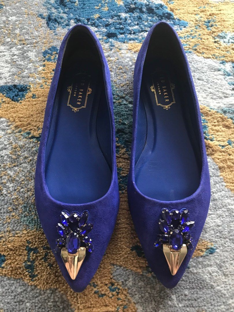 Ted Baker Royal Blue flats size 38 Luxury Sneakers Footwear