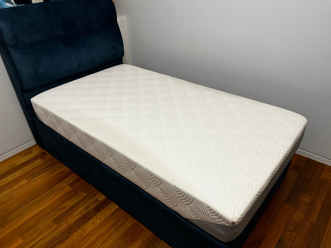 Tempur mattress with storage bed frame, Furniture & Home Living