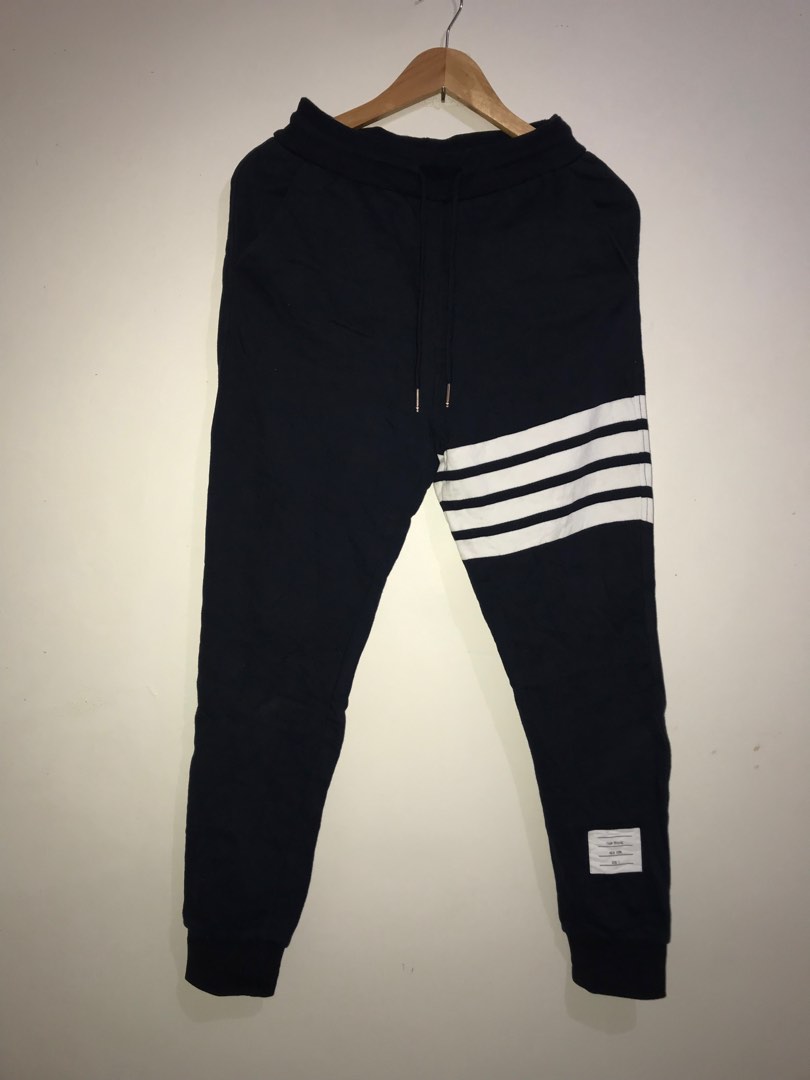 Thom Browne Gray Cotton Joggers (Workout Pants) main image 1