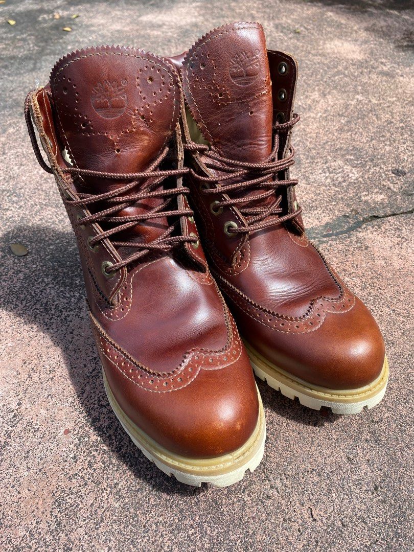 Brogue timberland chestnut hotsell