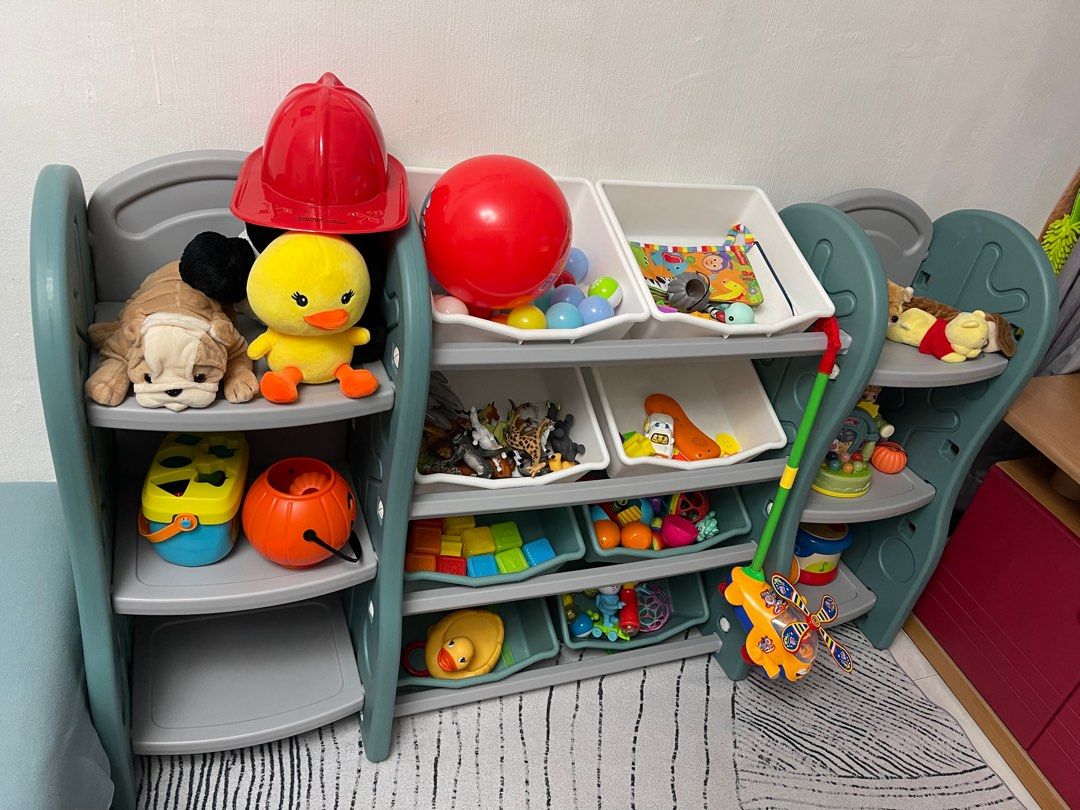 Fisher price toy box with bookshelf hot sale