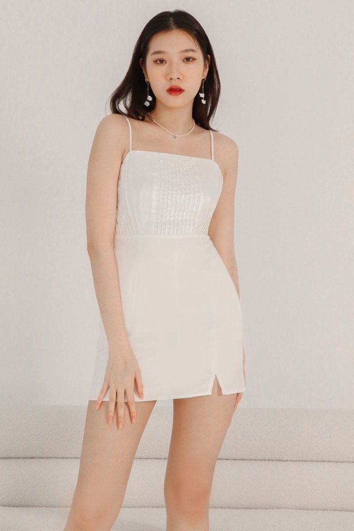 White top bodycon romper
