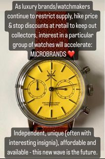 🔥BEST DEAL🔥[BNIB UNWORN] Authentic UNDONE brand Stellar Yellow Khanjar Oman Limited Edition LE 300 pcs Watch - key elements reminiscent of Rolex❤️