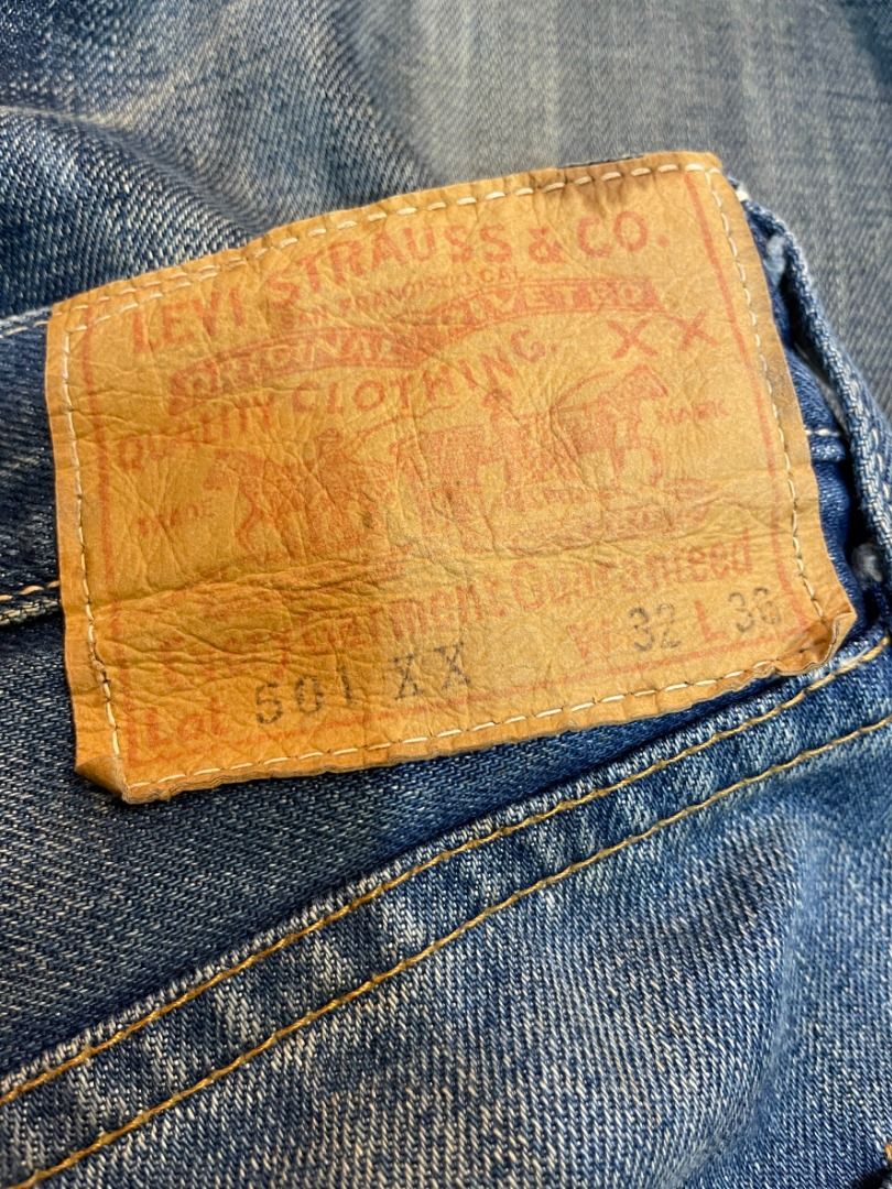 UNIQUE｜二手美品 LEVI'S 55501 破壞刷色復刻丹寧褲 LVC日本製 501XX (售出)