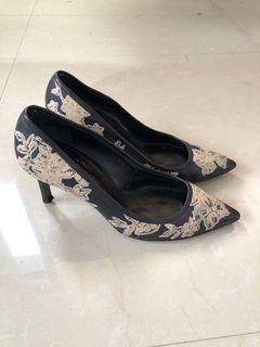 valentino pump floral heels