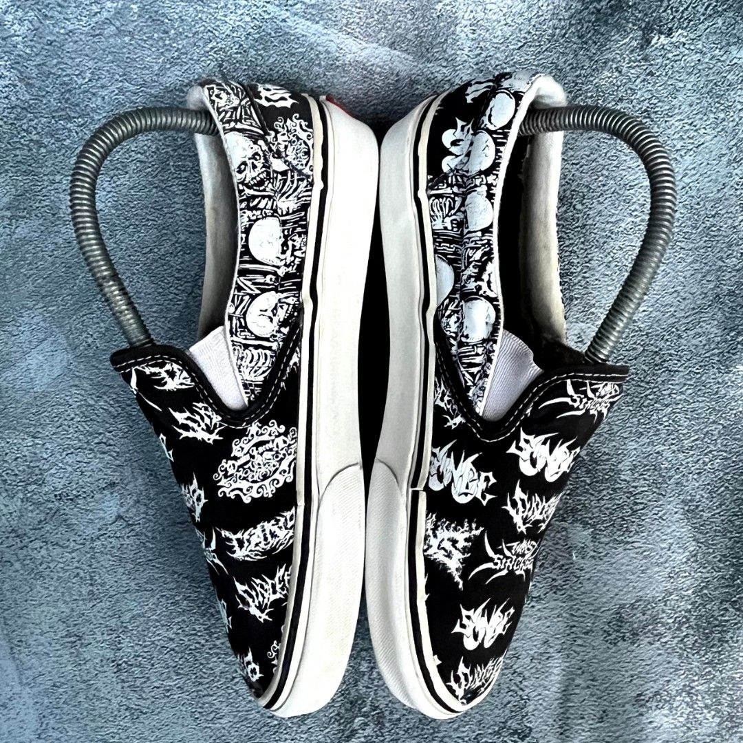 Vans slip on forgotten bones top