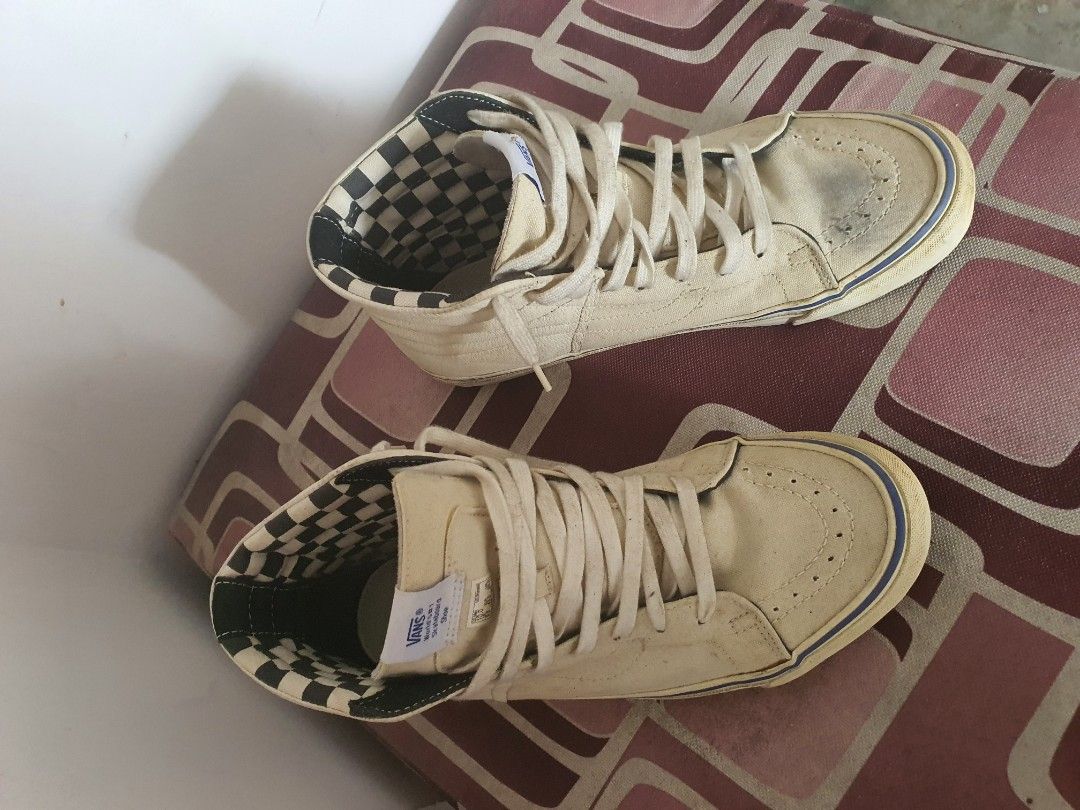 Vans white high cut Men s Fashion Footwear Sneakers on Carousell