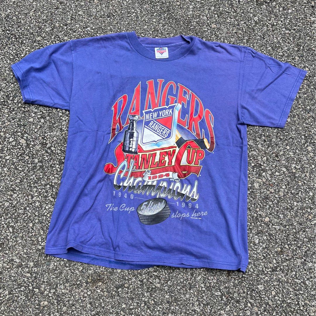 94' NY Rangers Stanley Cup T-Shirt (Single Stitch) 