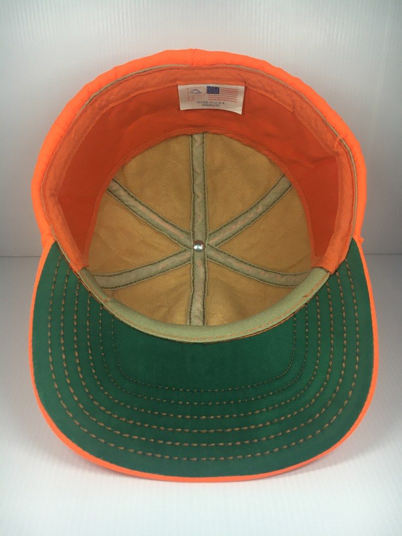 Vintage Fluorescent Orange Hunting Cap, Men's Fashion, Watches