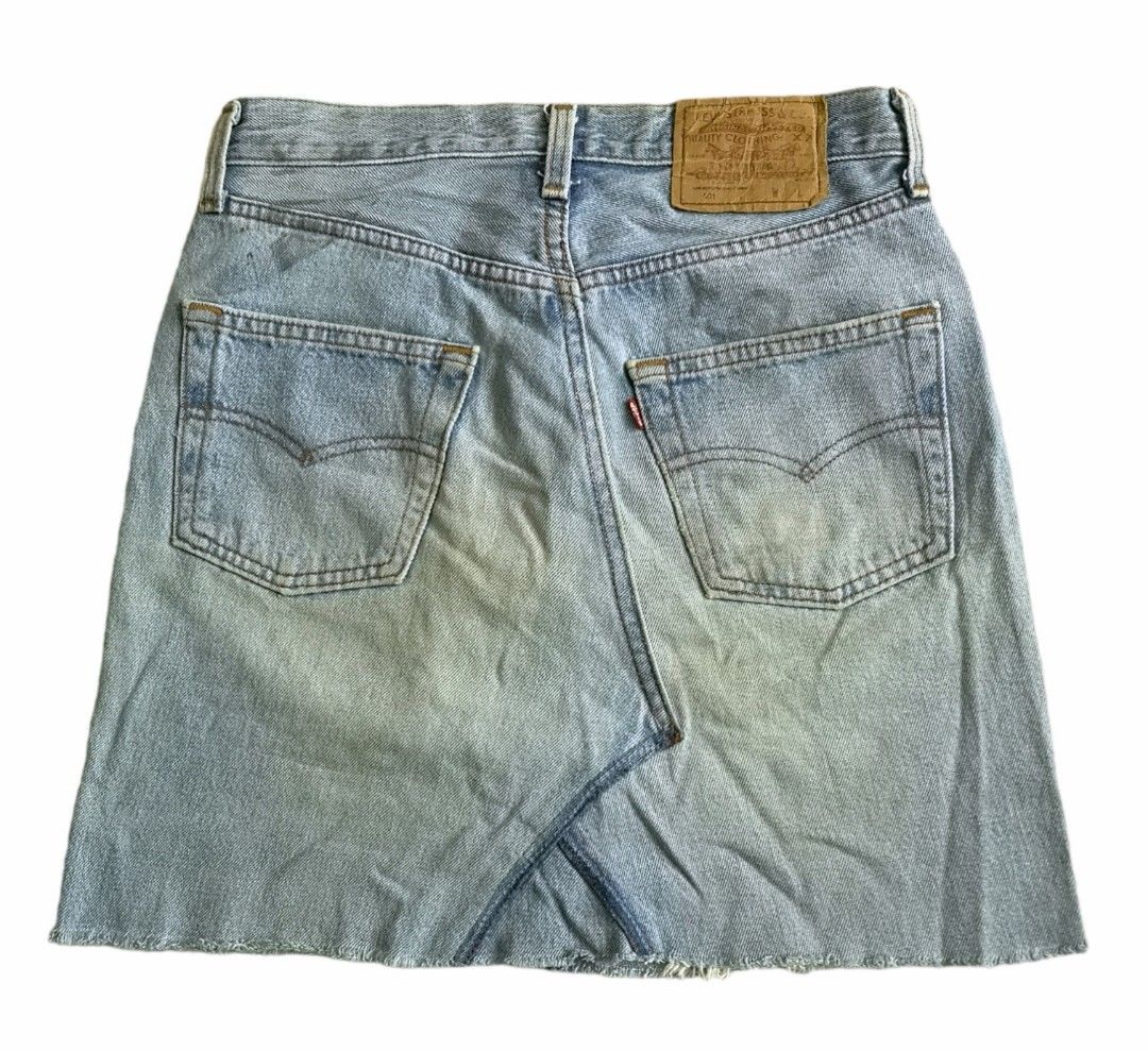 Vintage Levis 501 button fly denim skirt