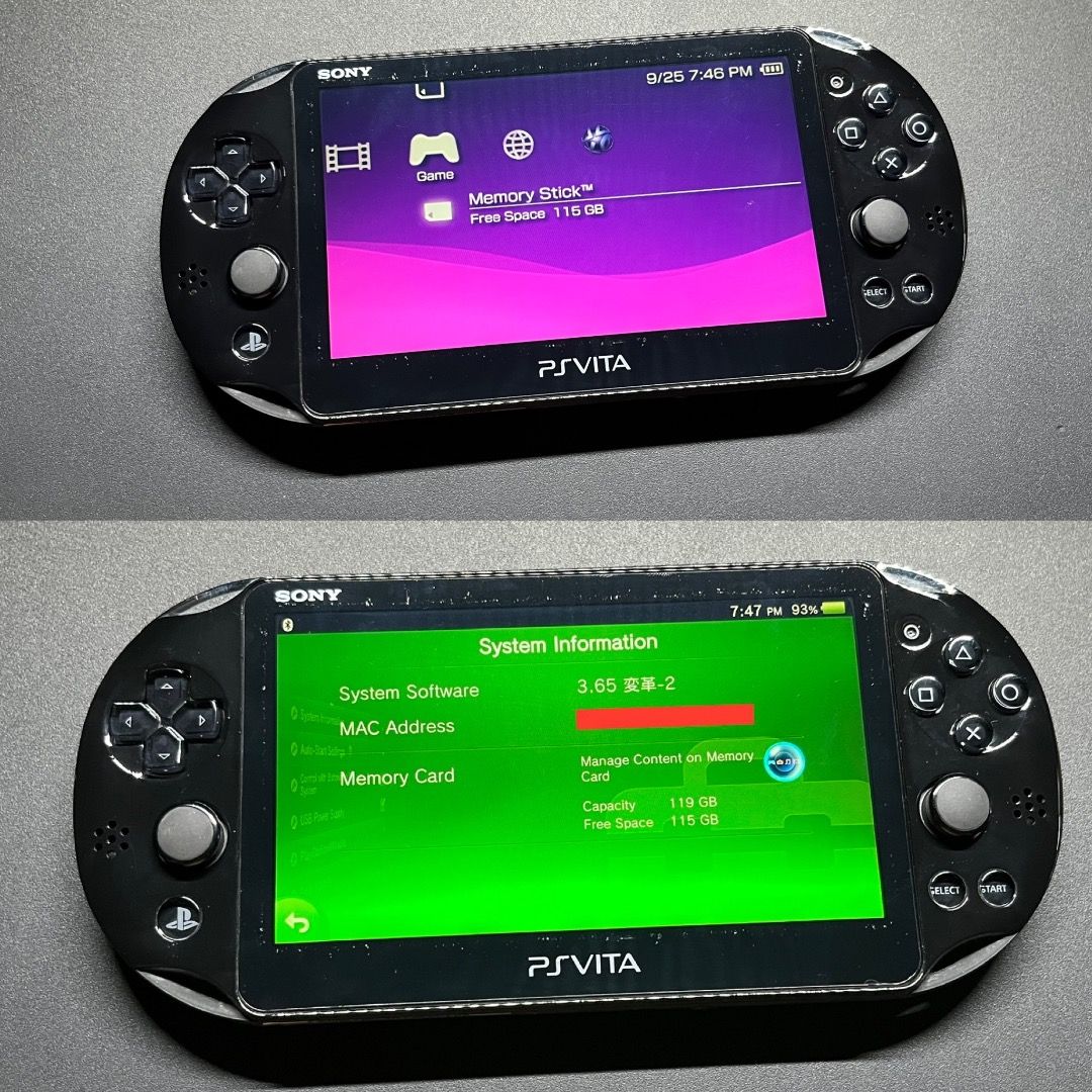 Modded PS VITA Playstation Upgradable128 256gb Memory card Storage