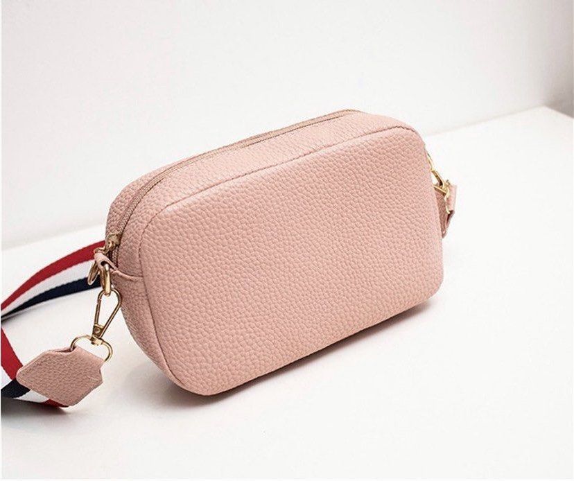 Women Small PU bag Famous Design Messenger Wide Strap Girls